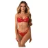 Obsessive - completo intimo pizzo rosso - reggiseno e slip - L/XL