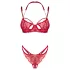 Obsessive - completo intimo pizzo rosso - reggiseno e slip - L/XL