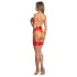 Obsessive Matildea - reggicalze in pizzo con catene - rosso