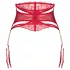 Obsessive Matildea - reggicalze in pizzo con catene - rosso - L/XL