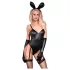 Chilirose - costume coniglietta sexy donna - 4 pezzi - nero - S/M