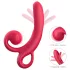 Sweet Play - Vibratore con stimolatore clitorideo - silicone rosso