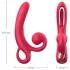 Sweet Play - Vibratore con stimolatore clitorideo - silicone rosso