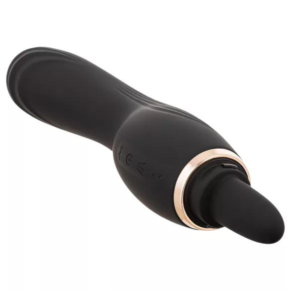 Sweet Play - vibratore 2 in 1 con leccaclitoride a lingua e succhiamento (nero)