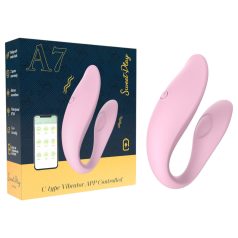   Sweet Play - vibratore per coppia con controllo remoto - silicone rosa