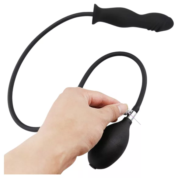 Erospace Wild Play - plug anale gonfiabile (nero)
