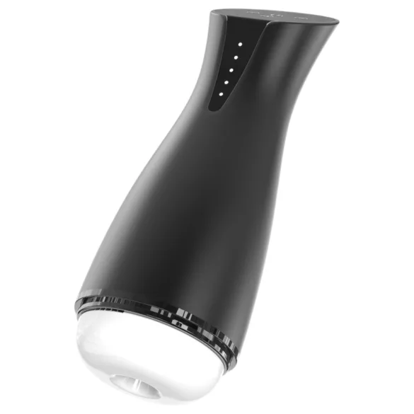 Men's Play - masturbatore succhiante vibrante con funzione riscaldante (nero)