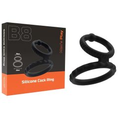 Men's Play - anello pene e testicoli - silicone nero