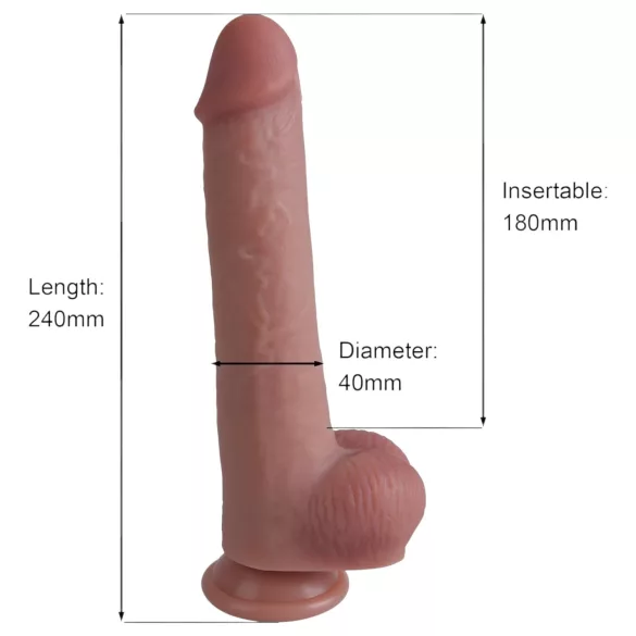 Natural Play - dildo in silicone 24 cm (color carne)