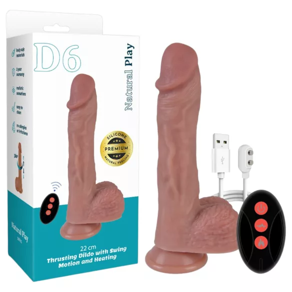 Natural Play - vibratore spingente‑rotante (color carne)