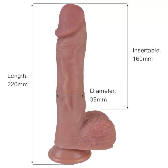 Natural Play - vibratore spingente‑rotante (color carne)