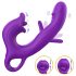 Sweet Play - vibratore punto G leccante con movimento - silicone viola