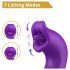 Sweet Play - vibratore punto G leccante con movimento - silicone viola