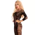Livco Monata - body in rete fantasia astratta - nero - S-L
