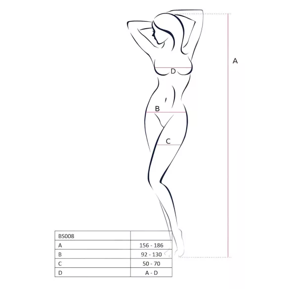 Passion - completo intimo a rete con fiocco - bianco - S-L