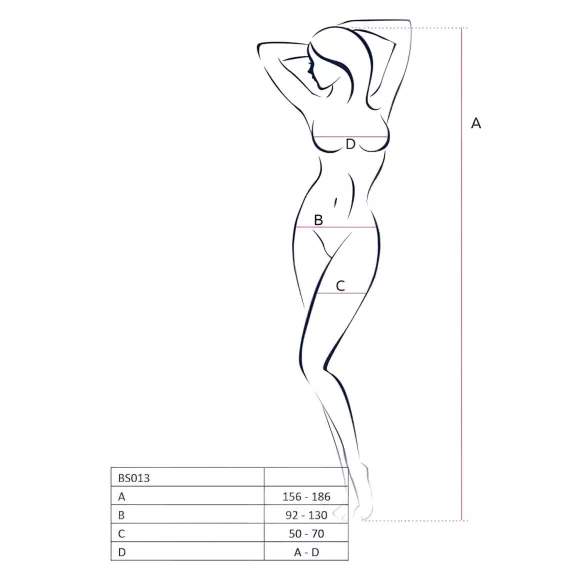 Passion - completo intimo rete a righe - bianco - taglia S-L
