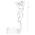 Passion BS013 - completo a rete a righe (rosso) - S-L
