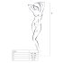 Passion BS013 - completo a rete a righe (rosso) - S-L