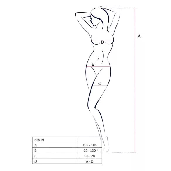 Passion - body aperto rete con corsetto - rosso S-L