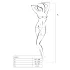 Passion - body aperto rete con corsetto - rosso S-L