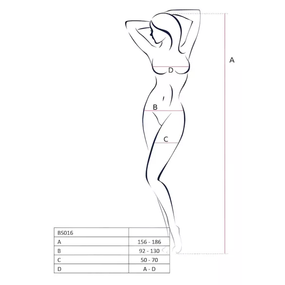 Passion BS016 - completo rete minimalista - rosso - taglia S-L
