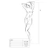 Passion BS020 - body aperto decorato - bianco - taglia S-L
