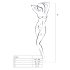 Passion BS024 - Set rete a cuore (bianco) - Taglia S-L