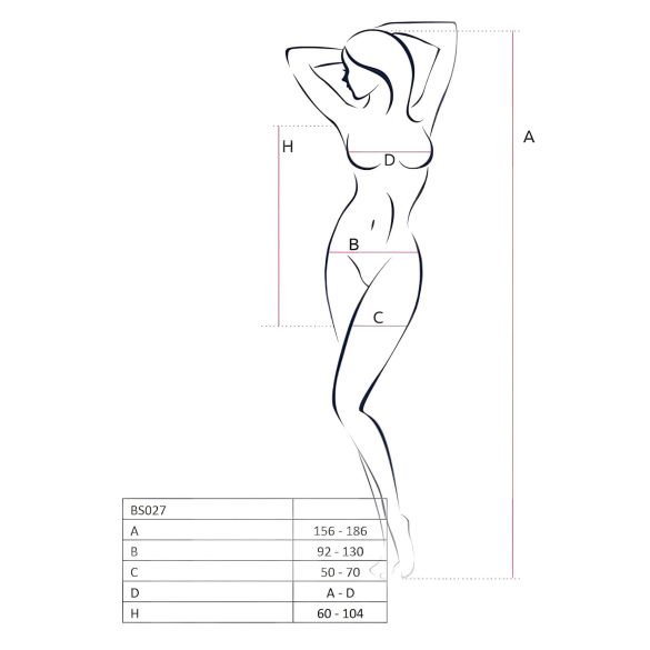 Passion BS027 - mini abito a rete (rosso) - S-L