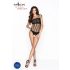 Passion BS035 - body rete aperto con spalline - nero - taglia S-L