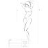 Passion - body a rete aperto con spalline - bianco - S-L