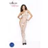 Passion BS036 - body aperto con rose - bianco - taglia S-L