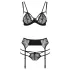 Passion Floris - set intimo donna - nero