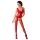 Passion BS046 - completo rete floreale - rosso - S-L
