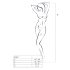 Passion BS047 - set aperto a rete con taglio (nero) - S-L