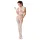 Passion BS048 - catsuit rete aperta con scollo allacciato - bianco - S-L