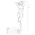 Passion - set lingerie rete trasparente con motivi - rosso - S-L