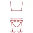 Passion Magali - set di body harness decorativo - 3 pezzi - rosso