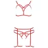 Passion Magali - set di body harness decorativo - 3 pezzi - rosso