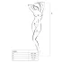 Passion BS059 - completo rete sexy - bianco - taglia S-L