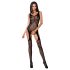Passion BS061 - Completo a rete floreale (nero) - Taglia S-L