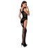 Passion BS061 - Completo a rete floreale (nero) - Taglia S-L