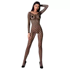   Passion BS077 - body a rete maniche lunghe - nero - taglia S-L