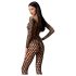 Passion BS077 - body a rete manica lunga (nero) - S-L