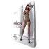 Passion BS077 - body a rete manica lunga (nero) - S-L