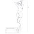 Passion BS077 - body a rete manica lunga (nero) - S-L