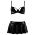 Passion Deby - set reggiseno e minigonna - nero - L/XL