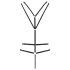 Passion Devil Ciliegia - body nero con anelli metallici