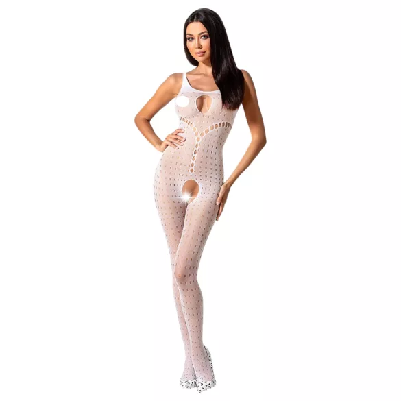 Passion - body aperto a pois - bianco - taglia S-L