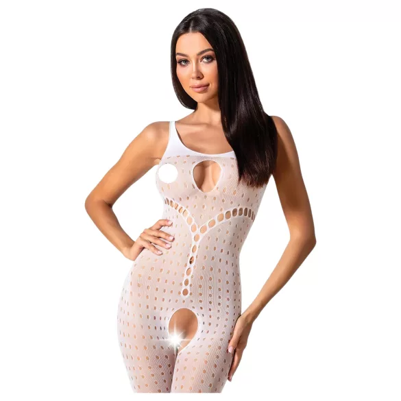 Passion - body aperto a pois - bianco - taglia S-L