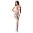 Passion BS082 - completo rete senza maniche in pizzo - bianco S-L